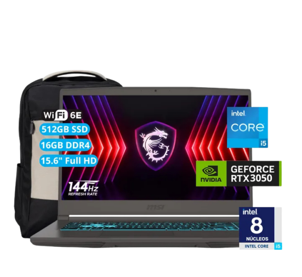 MSI Thin 15 B13UC + Morral